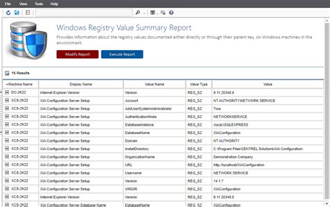 spadati|Registry configuration summary .